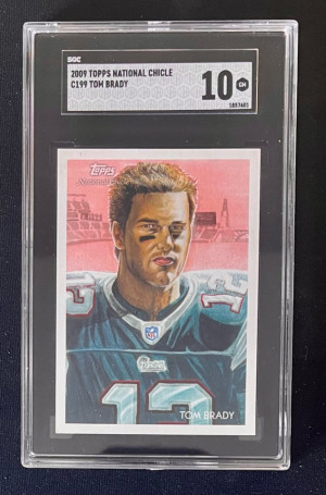 2009 Topps National Chicle Tom Brady #C199 SGC 10 front